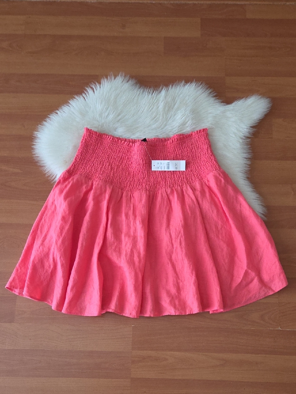 NWT J. Crew Coral Smocked Waist Skirt Size Large